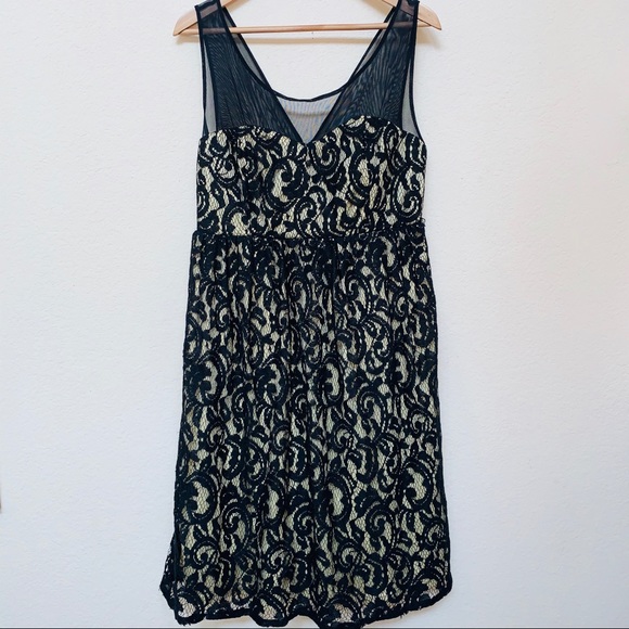 Torrid Black Lace Gold Slip Sleeveless Dress Sz 12 - Picture 2 of 15